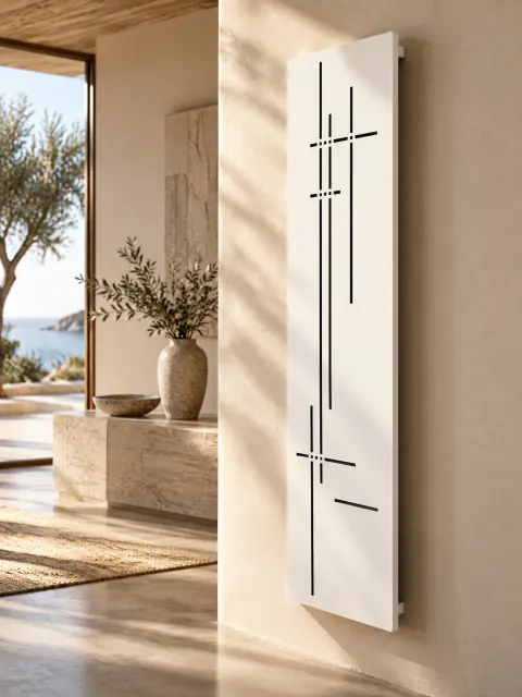 Pannello Formentera bianco con motivo lineare